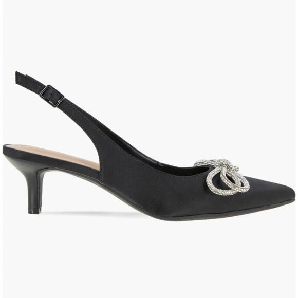 NWOT BCBG Donna 2 Slingback Pointed Toe Pump Black 6.5 - Picture 3 of 9